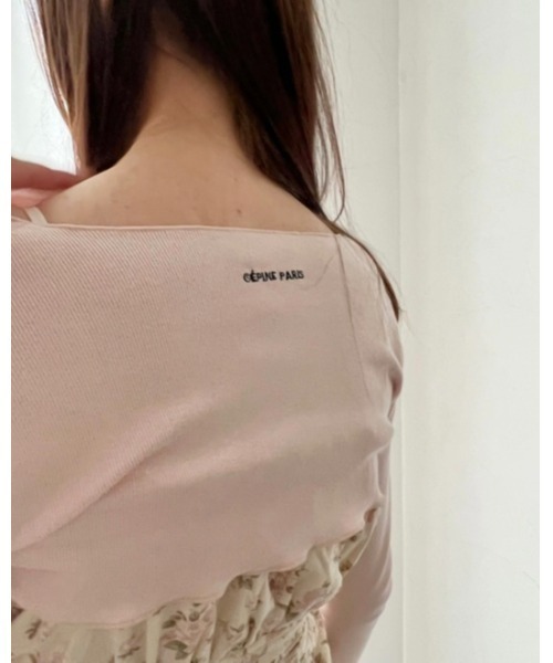 epine(エピヌ)の「EPINE PARIS mellow crroped cardigan(Tシャツ/カットソー・レディース・ピンク/ベージュ/ホワイト・FREE)」の3枚目の写真