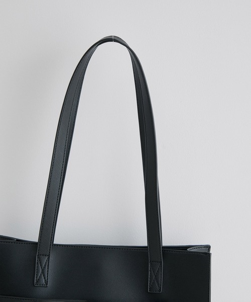 JUNRED（ジュンレッド）の「シンセティックレザーコンビトートバッグ（トートバッグ・メンズ・シルバー/ブラック/ネイビー・FREE）」の6枚目の写真