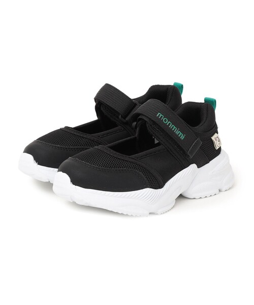 SHIPS any（シップス エニィ）の「MONMIMI: プラットフォーム ストラップ スニーカー<KIDS>（スニーカー・キッズ・ホワイト/ブラック・17/18/19）」の2枚目の写真