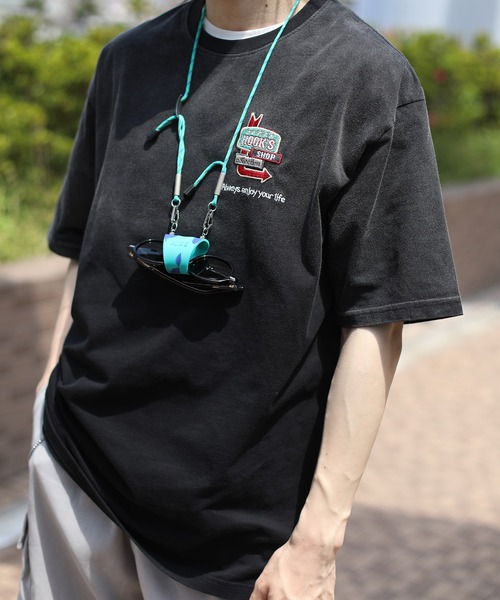 HOOK(フック)の「HOOK -original- 個性派グラデーション暈し染め刺繍ビッグTEE (SS)(Tシャツ/カットソー・メンズ・ブルー/ブラック・M/L/XL)」の22枚目の写真
