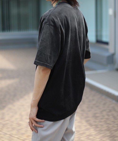 HOOK(フック)の「HOOK -original- 個性派グラデーション暈し染め刺繍ビッグTEE (SS)(Tシャツ/カットソー・メンズ・ブルー/ブラック・M/L/XL)」の17枚目の写真