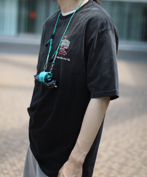 HOOK(フック)の「HOOK -original- 個性派グラデーション暈し染め刺繍ビッグTEE (SS)(Tシャツ/カットソー・メンズ・ブルー/ブラック・M/L/XL)」の15枚目の写真