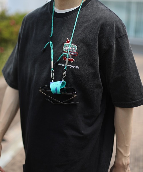 HOOK(フック)の「HOOK -original- 個性派グラデーション暈し染め刺繍ビッグTEE (SS)(Tシャツ/カットソー・メンズ・ブルー/ブラック・M/L/XL)」の13枚目の写真