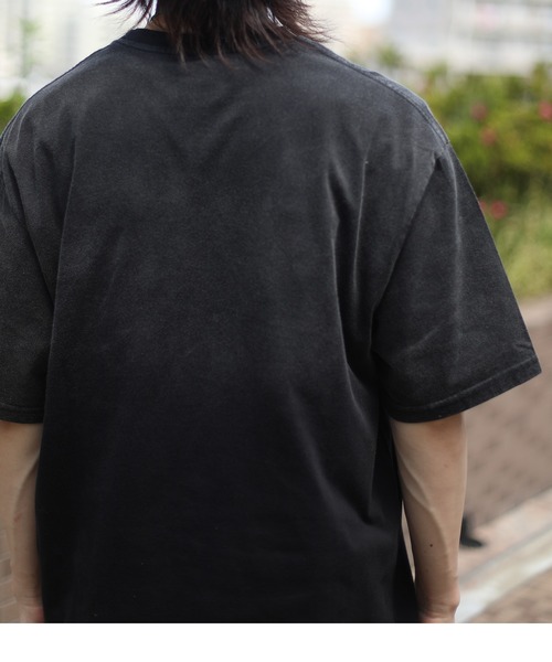 HOOK(フック)の「HOOK -original- 個性派グラデーション暈し染め刺繍ビッグTEE (SS)(Tシャツ/カットソー・メンズ・ブルー/ブラック・M/L/XL)」の11枚目の写真