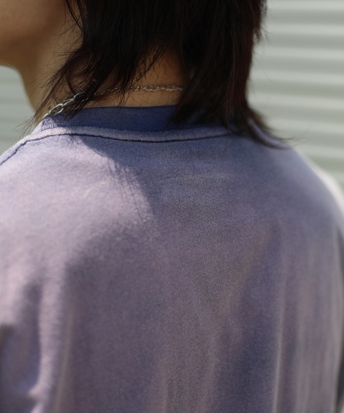 HOOK(フック)の「HOOK -original- 個性派グラデーション暈し染め刺繍ビッグTEE (SS)(Tシャツ/カットソー・メンズ・ブルー/ブラック・M/L/XL)」の8枚目の写真