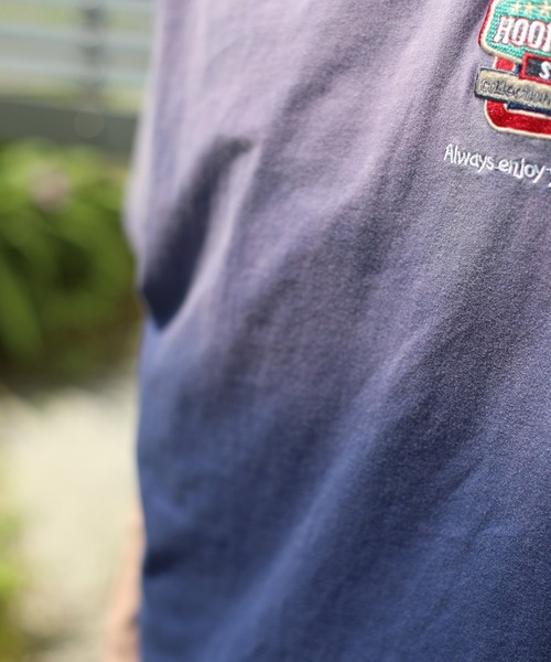 HOOK(フック)の「HOOK -original- 個性派グラデーション暈し染め刺繍ビッグTEE (SS)(Tシャツ/カットソー・メンズ・ブルー/ブラック・M/L/XL)」の7枚目の写真