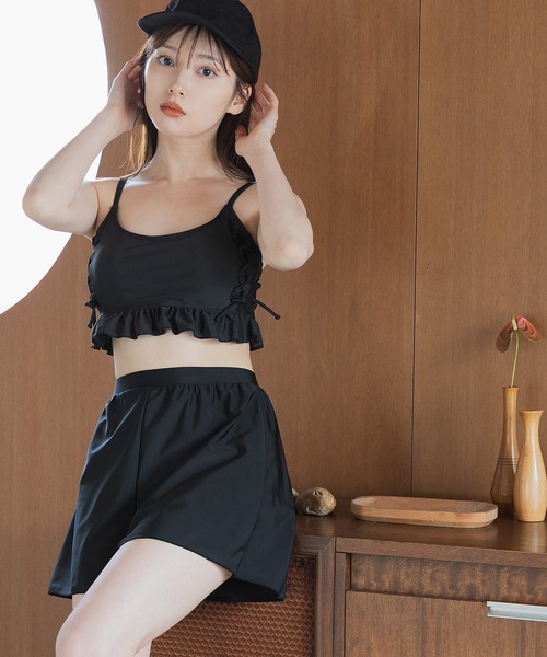 Dita Muaj.（ディータムアージュ）の「レースアップビキニ 3点セット（水着・レディース・ブラック/アイボリー・L/XL/M）」の2枚目の写真