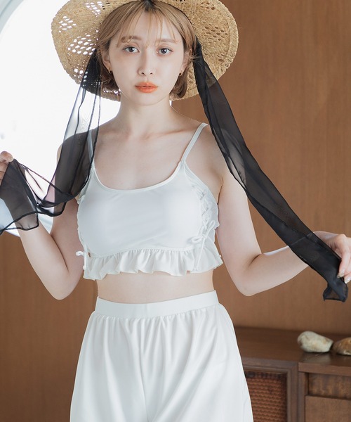 Dita Muaj.（ディータムアージュ）の「レースアップビキニ 3点セット（水着・レディース・ブラック/アイボリー・L/XL/M）」の5枚目の写真