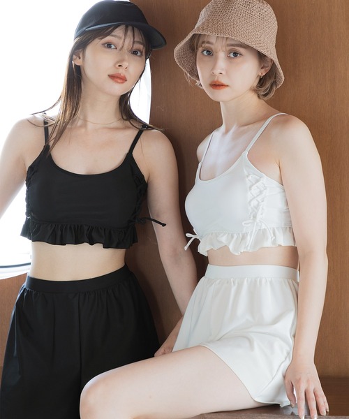 Dita Muaj.（ディータムアージュ）の「レースアップビキニ 3点セット（水着・レディース・ブラック/アイボリー・L/XL/M）」の12枚目の写真