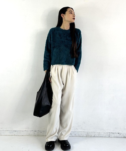 SEN TOKYO(セントーキョー)の「【ロングセラー】ハイウエスト リボン スラックス パンツ レディース 美脚 脚長効果 体型カバー 全骨格対応 オフィスカジュアル(スラックス・レディース・アイボリー/ブラック/ブラウン/グレー/ピンク/ネイビー/チャコール・M/L/S)」の10枚目の写真