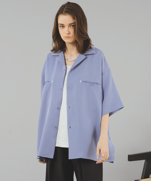 ★日本製 CELT&COBRA 切り替え レーヨンコットン ウエスタンシャツ selle glant（セレグランテ）の「OPEN COLLAR WESTERN SHIRT/オープン