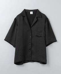 6（ロク）の「＜6(ROKU)＞SATIN SHORT SLEEVE OPEN COLLAR SHIRT