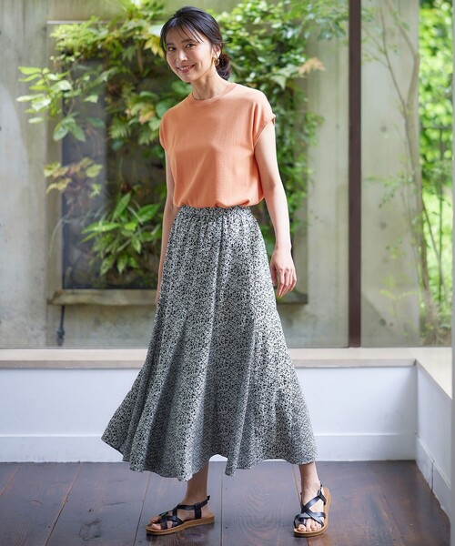 【UVケア/接触冷感/アンチピリング】クールタッチフレンチスリーブニット