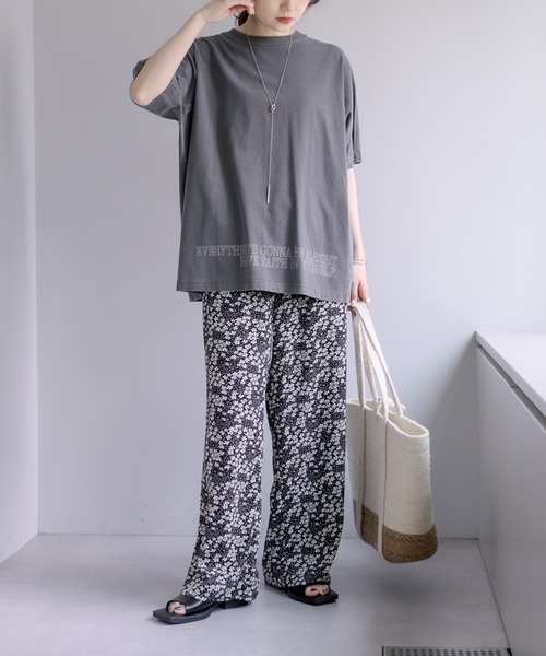 PUAL CE CIN(ピュアルセシン)の「【WEB限定】花柄プリントパンツ(その他パンツ・レディース・ブラック/ベージュ/アイボリー・FREE)」の10枚目の写真