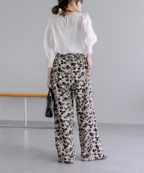 PUAL CE CIN(ピュアルセシン)の「【WEB限定】花柄プリントパンツ(その他パンツ・レディース・ブラック/ベージュ/アイボリー・FREE)」の22枚目の写真