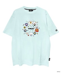 TRUZ トゥルーズ キャラクター 半袖 ロゴ サークル プリント 半袖 Tシャツ 推し活グッズ