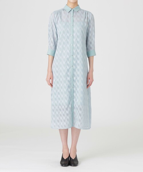 LOVELESS（ラブレス）の「シアージャカードドレス（ワンピース・レディース・ブルー/オフホワイト/ブラック・34/36）」の7枚目の写真