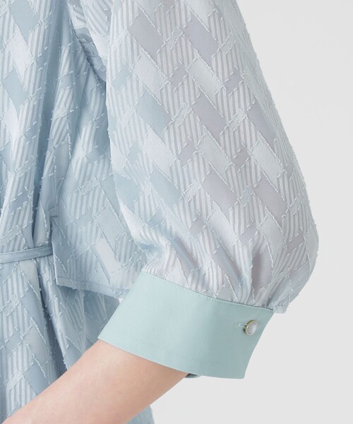 LOVELESS（ラブレス）の「シアージャカードドレス（ワンピース・レディース・ブルー/オフホワイト/ブラック・34/36）」の9枚目の写真