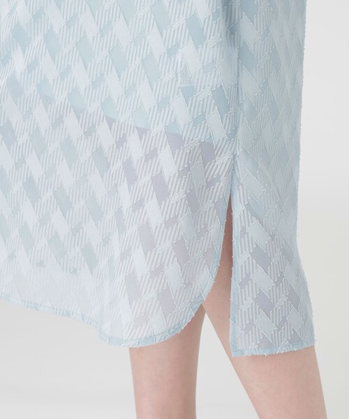 LOVELESS（ラブレス）の「シアージャカードドレス（ワンピース・レディース・ブルー/オフホワイト/ブラック・34/36）」の10枚目の写真