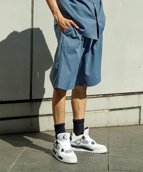 UNIIT(ユニット)の「【UNIIT/ユニット】 ポリエステルツイル ワイドシルエット ショートパンツ セットアップ対応可能アイテム イージーケア 吸水速乾(その他パンツ・メンズ・ブルー系その他/ブラック・MEDIUM/LARGE)」の2枚目の写真