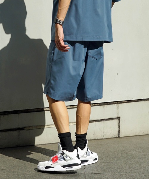 UNIIT(ユニット)の「【UNIIT/ユニット】 ポリエステルツイル ワイドシルエット ショートパンツ セットアップ対応可能アイテム イージーケア 吸水速乾(その他パンツ・メンズ・ブルー系その他/ブラック・MEDIUM/LARGE)」の6枚目の写真