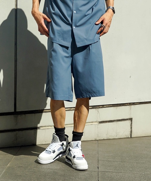 UNIIT(ユニット)の「【UNIIT/ユニット】 ポリエステルツイル ワイドシルエット ショートパンツ セットアップ対応可能アイテム イージーケア 吸水速乾(その他パンツ・メンズ・ブルー系その他/ブラック・MEDIUM/LARGE)」の5枚目の写真