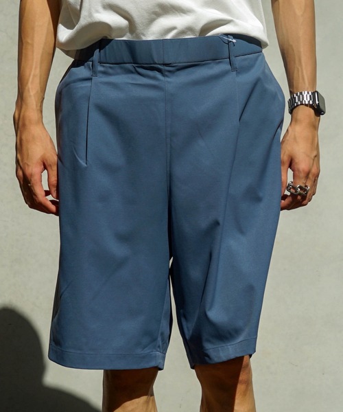 UNIIT(ユニット)の「【UNIIT/ユニット】 ポリエステルツイル ワイドシルエット ショートパンツ セットアップ対応可能アイテム イージーケア 吸水速乾(その他パンツ・メンズ・ブルー系その他/ブラック・MEDIUM/LARGE)」の7枚目の写真