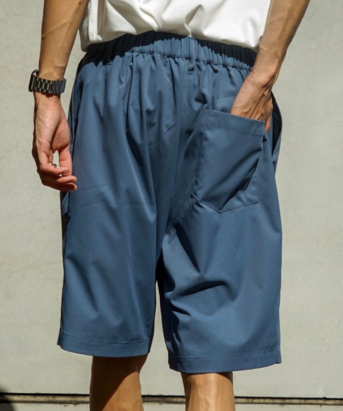 UNIIT(ユニット)の「【UNIIT/ユニット】 ポリエステルツイル ワイドシルエット ショートパンツ セットアップ対応可能アイテム イージーケア 吸水速乾(その他パンツ・メンズ・ブルー系その他/ブラック・MEDIUM/LARGE)」の9枚目の写真