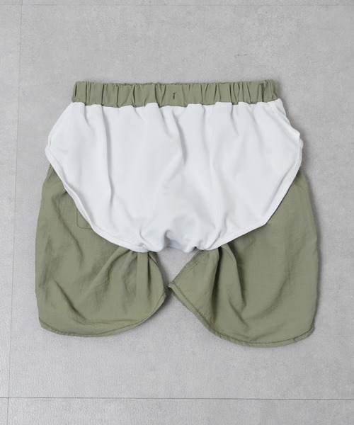 CIAOPANIC TYPY（チャオパニックティピー）の「【KIDS】配色ステッチスイムショーツ（水着・キッズ・ブラック/カーキ・S/L/XXL）」の12枚目の写真