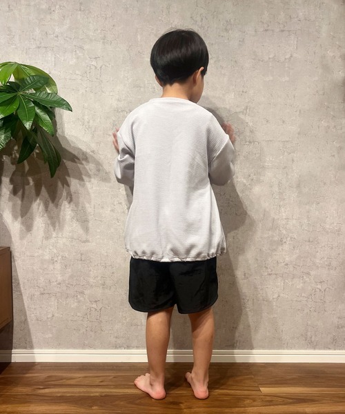 CIAOPANIC TYPY（チャオパニックティピー）の「【KIDS】配色ステッチスイムショーツ（水着・キッズ・ブラック/カーキ・S/L/XXL）」の21枚目の写真