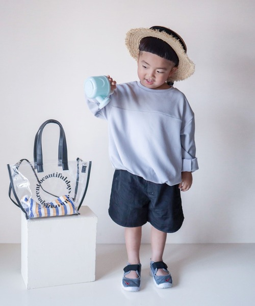 CIAOPANIC TYPY（チャオパニックティピー）の「【KIDS】配色ステッチスイムショーツ（水着・キッズ・ブラック/カーキ・S/L/XXL）」の18枚目の写真