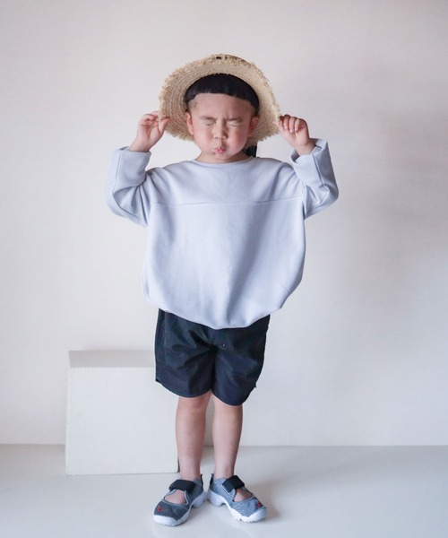 CIAOPANIC TYPY（チャオパニックティピー）の「【KIDS】配色ステッチスイムショーツ（水着・キッズ・ブラック/カーキ・S/L/XXL）」の17枚目の写真