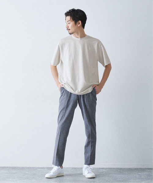 417 EDIFICE（フォーワンセブンエディフィス）の「《再入荷》【Made in Japan】コンパクトポンチ S/S クルーネック（Tシャツ/カットソー・メンズ・ブラック系その他/グレー/ブラック/カーキ/スカイブルー/ホワイト/ブルー系その他・SMALL/MEDIUM/LARGE/X-LARGE）」の20枚目の写真