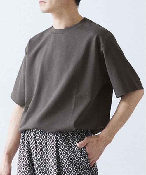 417 EDIFICE（フォーワンセブンエディフィス）の「《再入荷》【Made in Japan】コンパクトポンチ S/S クルーネック（Tシャツ/カットソー・メンズ・ブラック系その他/グレー/ブラック/カーキ/スカイブルー/ホワイト/ブルー系その他・SMALL/MEDIUM/LARGE/X-LARGE）」の9枚目の写真