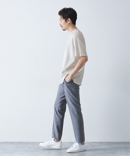 417 EDIFICE（フォーワンセブンエディフィス）の「《再入荷》【Made in Japan】コンパクトポンチ S/S クルーネック（Tシャツ/カットソー・メンズ・ブラック系その他/グレー/ブラック/カーキ/スカイブルー/ホワイト/ブルー系その他・SMALL/MEDIUM/LARGE/X-LARGE）」の16枚目の写真