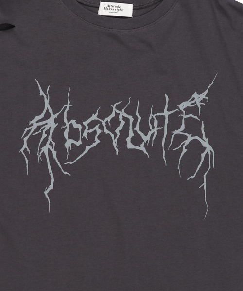 SPINNS（スピンズ）の「ダメージ加工 ウィングプリントデザイン 半袖ビッグTシャツ（Tシャツ/カットソー・レディース・ブラック/チャコール・ONESIZE）」の19枚目の写真