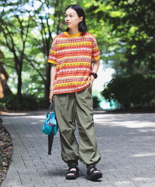 BEAMS BOY(ビームスボーイ)の「BEAMS BOY / フェアアイル ジャガード ショートスリーブ(Tシャツ/カットソー・レディース・オリーブ/ベージュ/レッド・ONE SIZE)」の15枚目の写真