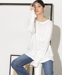 NANO universe | Robert P. Miller/別注 ライトパネルリブ ロングスリーブ TEE(Tシャツ/カットソー)