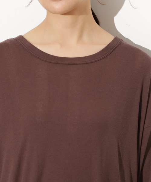 NANO universe（ナノユニバース）の「Robert P. Miller/別注 ライトパネルリブ ロングスリーブ TEE（Tシャツ/カットソー・レディース・ブルー/ホワイト/ブラウン・FREE）」の22枚目の写真