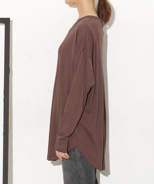 NANO universe（ナノユニバース）の「Robert P. Miller/別注 ライトパネルリブ ロングスリーブ TEE（Tシャツ/カットソー・レディース・ブルー/ホワイト/ブラウン・FREE）」の20枚目の写真