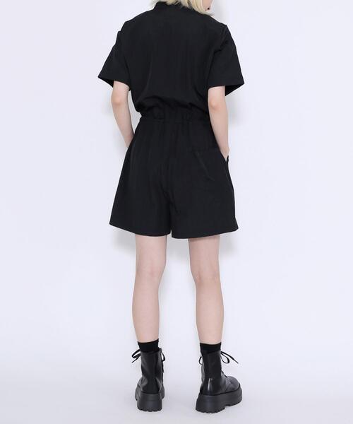 Figments（フィグメンツ）の「ショートスリーブロンパース（サロペット/オーバーオール・レディース・ブラック/グレー・FREE）」の19枚目の写真