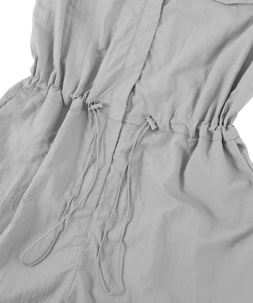 Figments（フィグメンツ）の「ショートスリーブロンパース（サロペット/オーバーオール・レディース・ブラック/グレー・FREE）」の12枚目の写真