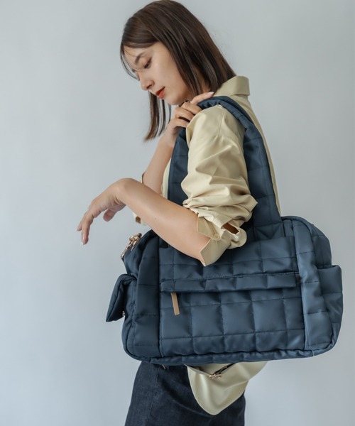 R&D.M.Co-キルティングバッグ ネイビー