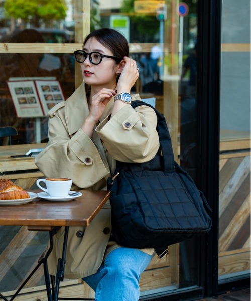 ☆専用☆バーバリー　ブラックキルティング　マザーズバッグ リネーム Rename 【驚きの11ポケット】 キルティング 2way マザーズ