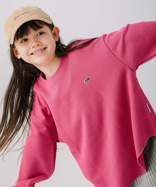 FRUIT OF THE LOOM（フルーツオブザルーム）の「【Fruit Of The Loom】別注スウェットプルオーバー（KIDS）（スウェット・キッズ・グレー/ネイビー/グリーン/ピンク・110cm/120cm/130cm/140cm）」の4枚目の写真