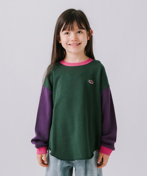 FRUIT OF THE LOOM（フルーツオブザルーム）の「【Fruit Of The Loom】別注スウェットプルオーバー（KIDS）（スウェット・キッズ・グレー/ネイビー/グリーン/ピンク・110cm/120cm/130cm/140cm）」の3枚目の写真