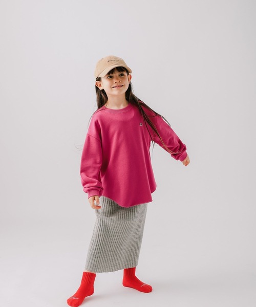 FRUIT OF THE LOOM（フルーツオブザルーム）の「【Fruit Of The Loom】別注スウェットプルオーバー（KIDS）（スウェット・キッズ・グレー/ネイビー/グリーン/ピンク・110cm/120cm/130cm/140cm）」の7枚目の写真