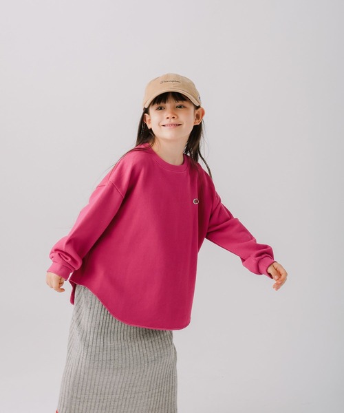 FRUIT OF THE LOOM（フルーツオブザルーム）の「【Fruit Of The Loom】別注スウェットプルオーバー（KIDS）（スウェット・キッズ・グレー/ネイビー/グリーン/ピンク・110cm/120cm/130cm/140cm）」の8枚目の写真