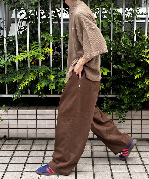 Perushu(ペルーシュ)の「ワンポイントワッフルポロ(ポロシャツ・メンズ・ブラウン/グレー/ネイビー・LARGE/MEDIUM)」の22枚目の写真