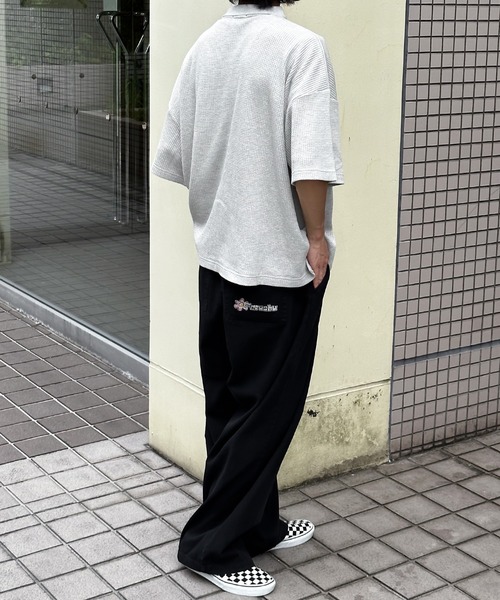 Perushu(ペルーシュ)の「ワンポイントワッフルポロ(ポロシャツ・メンズ・ブラウン/グレー/ネイビー・LARGE/MEDIUM)」の12枚目の写真